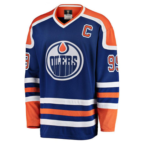 edmonton oilers gear Fanatics Edmonton Oilers Power Play Men's Hockey Jersey - Wayne Gretzky