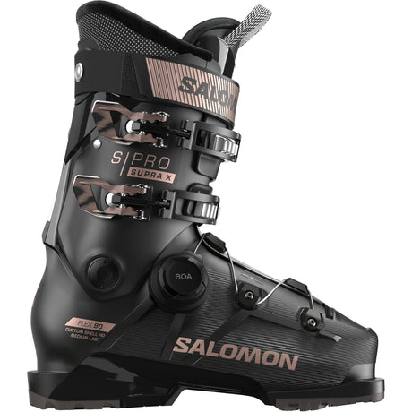 chaussure ski salomon femme Bottes De Ski Supra Boa X90 De Salomon Pour Femmes - Noir/Marron | La Source du Sport
