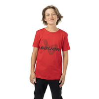 T-Shirt Core Lockup De Bauer Pour Jeunes - Rouge