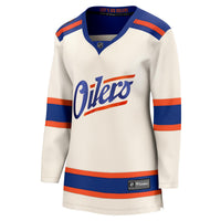 Fanatics Women's Edmonton Oilers Breakaway Hockey Jersey - Beige