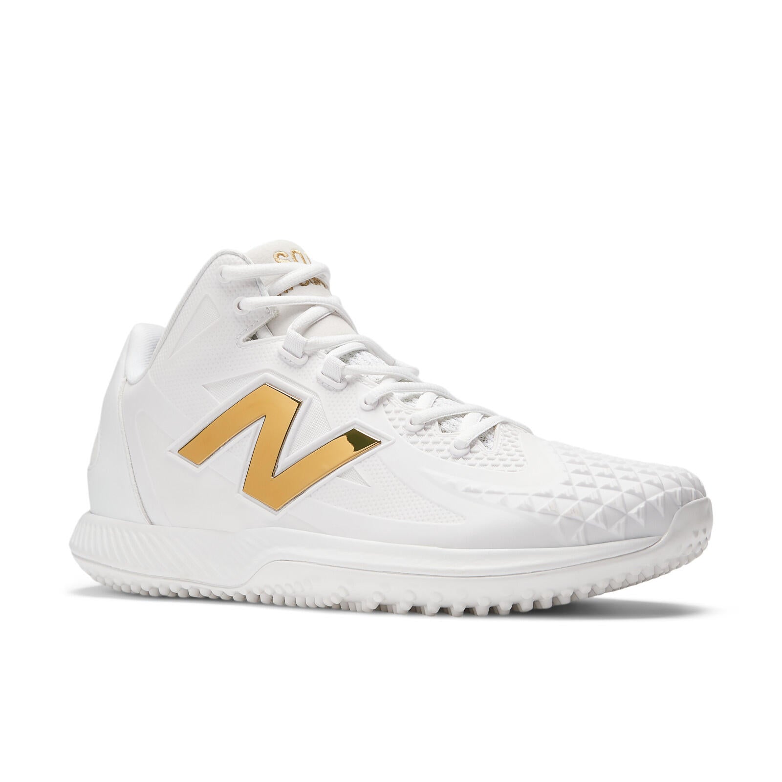 New Balance FuelCell OHTANI 1 Turf Baseball Shoes - White/Metallic