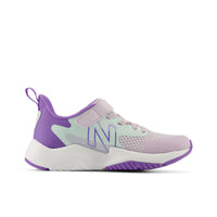 Chaussures de course Rave Run V2 à fermeture autoagrippante de New Balance pour jeunes - Jade cosmique/Violet