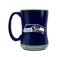 Tasse Sculptée Team Crest (14 oz) De Inglasco - Seattle Seahawks