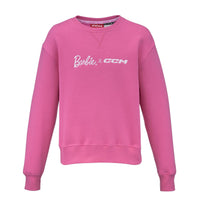 Barbie™ x CCM Pink Embroidered Youth Crewneck