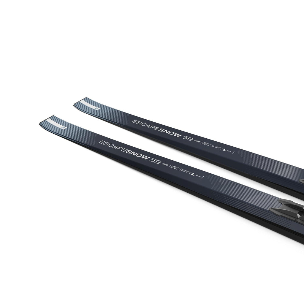salomon escape 5 grip nordic ski with premounted prolink bindings Snow 59 + Auto Classic Binding Cross-Country Set How to Choose the experienced Nordic skiers will Color:Focus Stone Gray gmanual