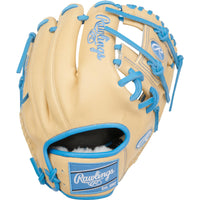 Gant de Baseball Pro Preferred 11,5po de Rawlings - Chameau/Bleu Columbia - Lancer Main Droite