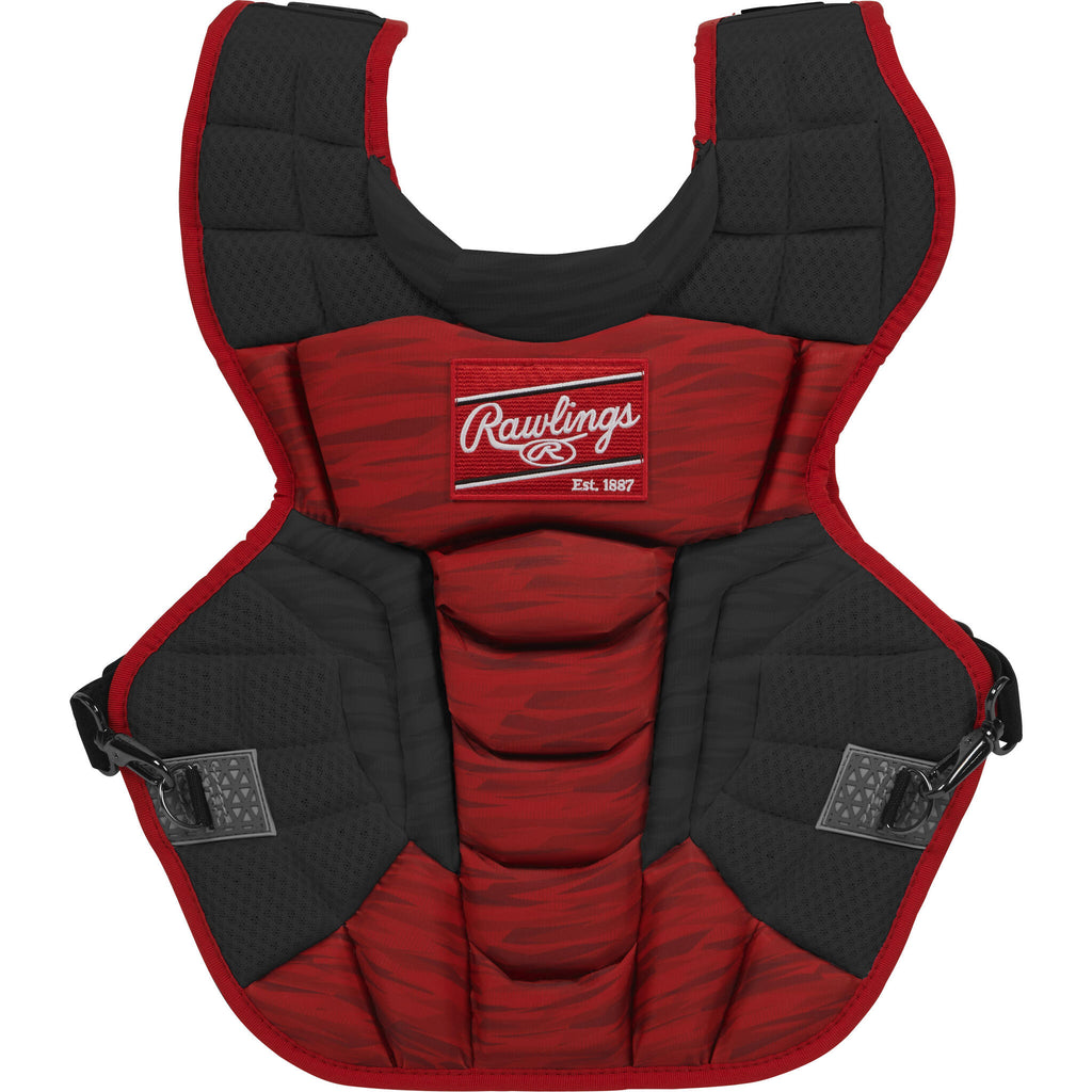 Protège-poitrine Rawlings VELO 2.0 Taille Adulte 17" Pour Catcheur Baseball - Neuf Avec étiquette, Noir Ajustable