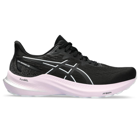 Asics GT-2000 12 Women's Running Shoes -Black/White Source for Sports