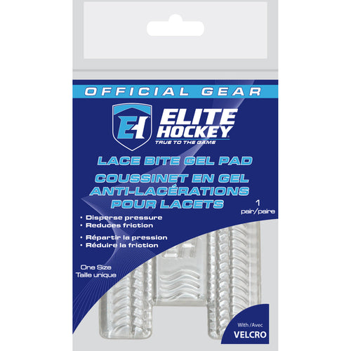 Elite Hockey Lace Bite Gel Pad With Velcro Back Pair Source for Sports
