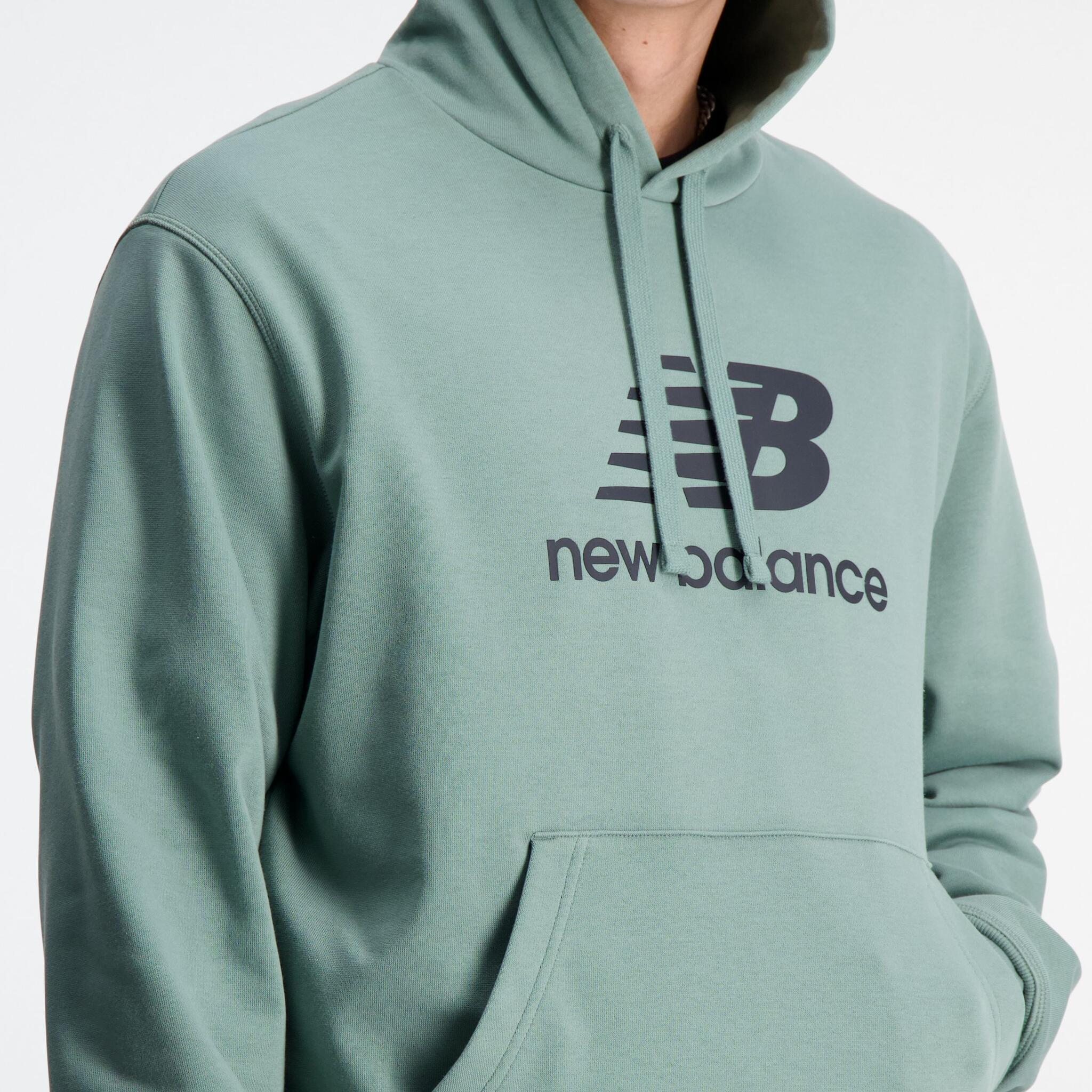 New Balance Essentials Stacked Logo Men's Fleece Hoodie