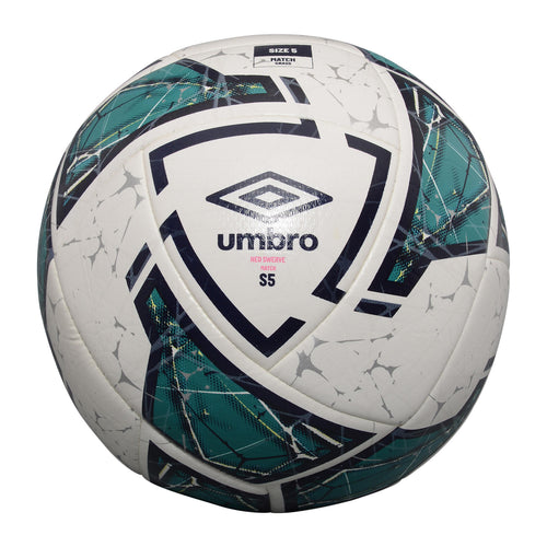 Umbro Neo Swerve Soccer Ball – Size 5, FIFA Basic Certified, White/Black/Blue, PU Composite With Butyl Bladder