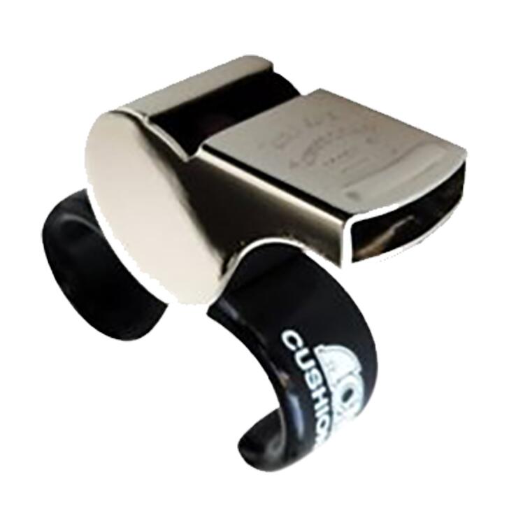 Acme Thunderer Metal Finger Grip Large Referee Whistle - Silver