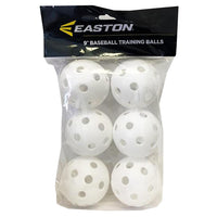 Pack De 6 Balles De Baseball D'entraînement En Plastique Blanc De 9 po De Easton