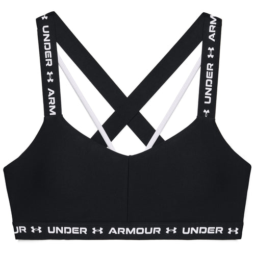 Under Armour Womens Sports Gym Training Yoga Bra Ladies Crossback Bras UA  Black