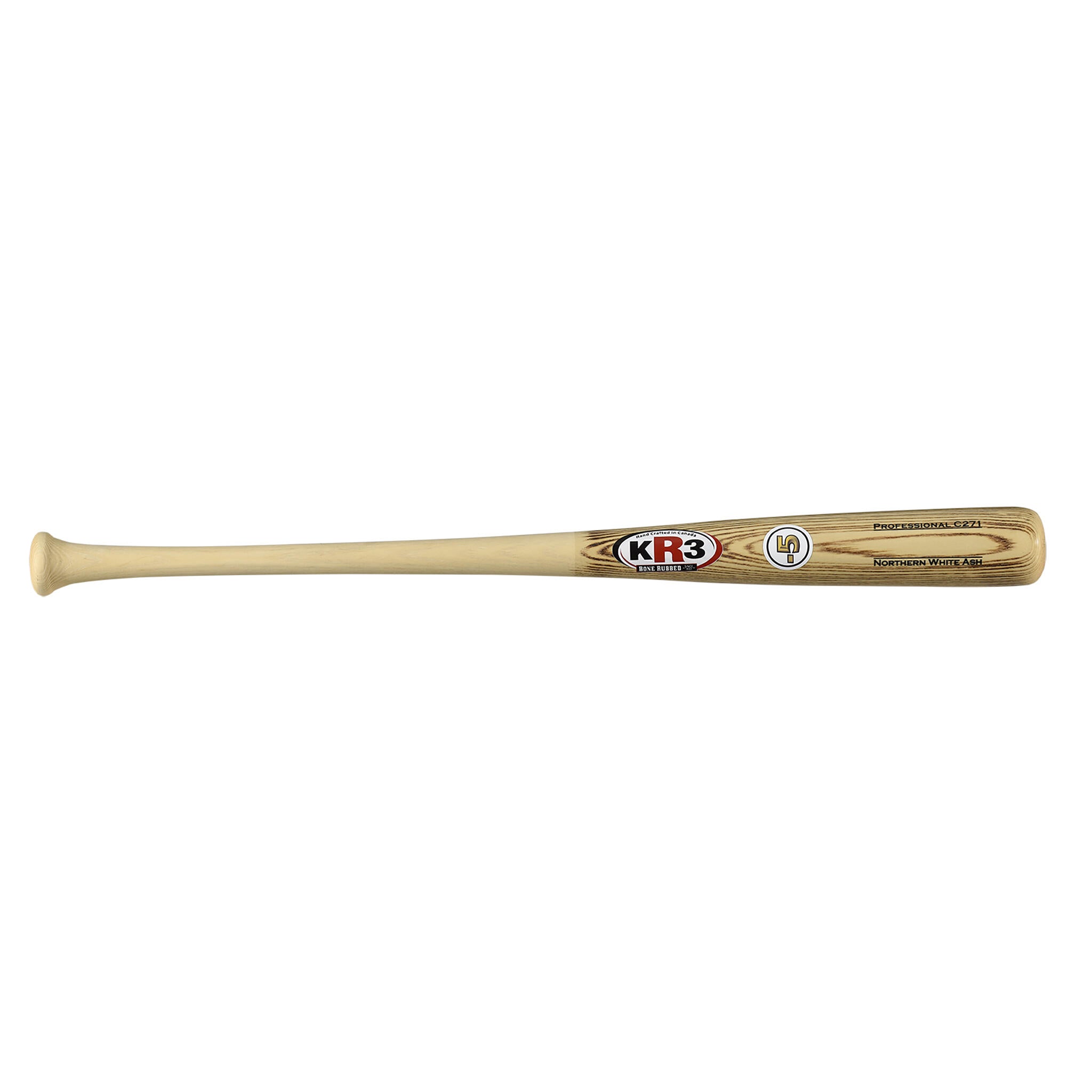 KR3 Northern White Ash C271 (5) Wood Baseball Bat Source for Sports