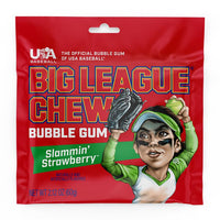 Gomme Slammin' Strawberry De Big League Chew - 60G