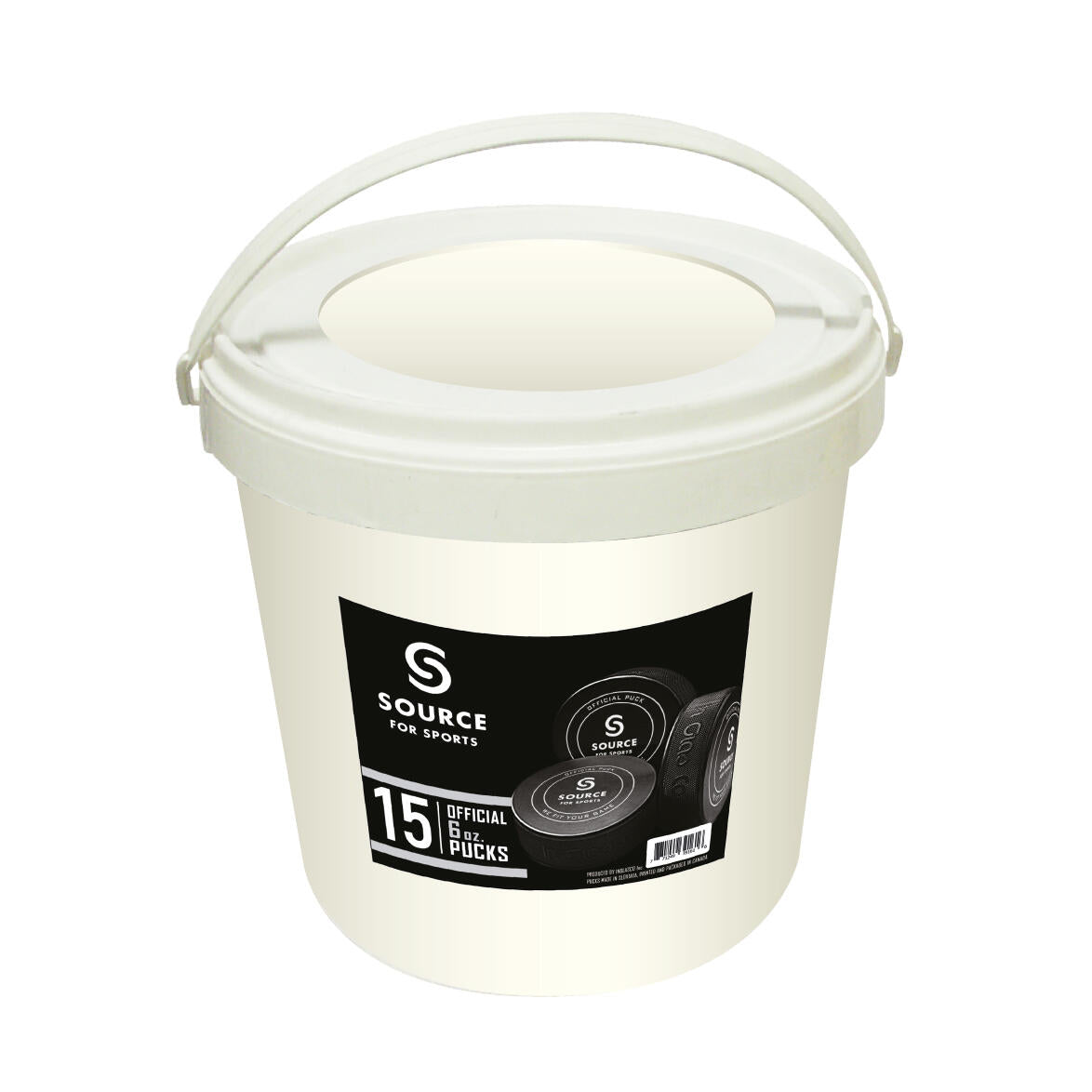 Source For Sports 1-Colour Slovakian Puck - (15 Pack Pail