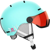Salomon Grom Visor Youth Ski Helmet - Aruba