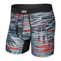 SAXX Hot Shot Boxer Brief With Fly - Crystal Palms/Fog Blue