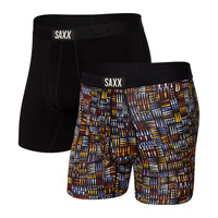 SAXX Ultra 2-Pack Men's Boxer Brief - Desert Grid/Black