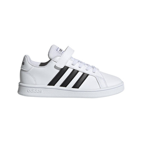 Adidas Grand Court Youth Shoes - White/Black/White