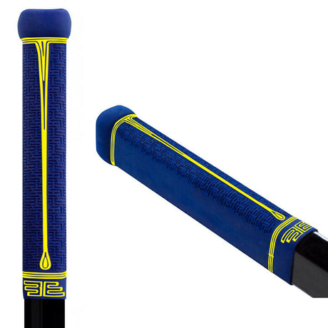 Buttendz Fusion Z Hockeystick vervangende grip - herbruikbaar ontwerp, kleine knopspelergreep voor mobiliteit in de bovenhand, past op alle stokmaten (zwart, vuurdruppel