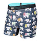 SAXX Hot Shot Boxer Brief With Fly - Navy Polarbear Resortwear