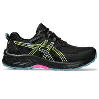 Asics Gel-Venture 9 Waterproof Women's Trail Running Shoes - B - Black/Lime Green