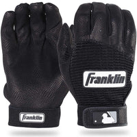 Franklin Pro Classic Baseball Batting Gloves - Black/Black