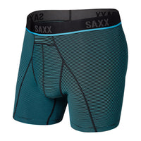 SAXX Kinetic HD Boxer Briefs - Cool Blue Feed Stripe