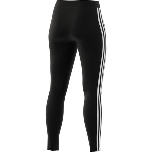 Adidas Women's 3 Stripe 7/8 Tights (Black/White, Size L), Women's