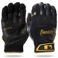 Franklin Shok-Sorb X Youth Baseball Batting Gloves - Black/Gold