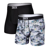 Saxx Volt Boxer Brief - 2-Pack - Abominable Snowman/Black