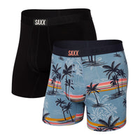 SAXX Ultra 2-Pack Men's Boxer Brief - Beach Vibe Stripe/Black