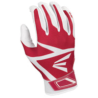Easton Z3 Hyperskin Youth Baseball Batting Gloves - White / Red