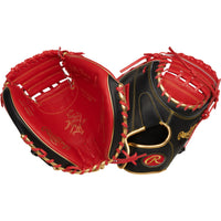 Rawlings Heart Of The Hide Contour 32.5" Catchers Mitt - Scarlet/Black