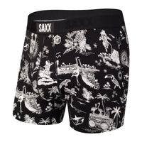 SAXX Ultra Fly Boxers - Black Astro Surf And Turf